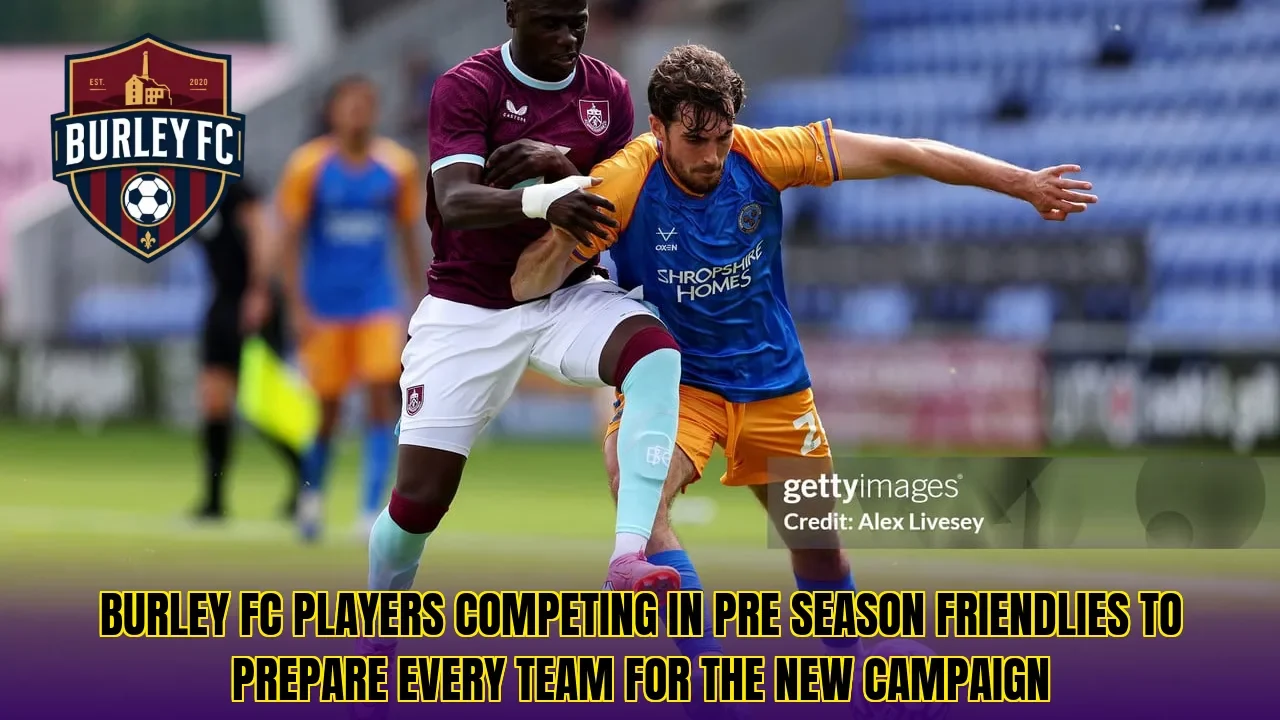Burley FC players competing in pre season friendlies to prepare every team for the new campaign