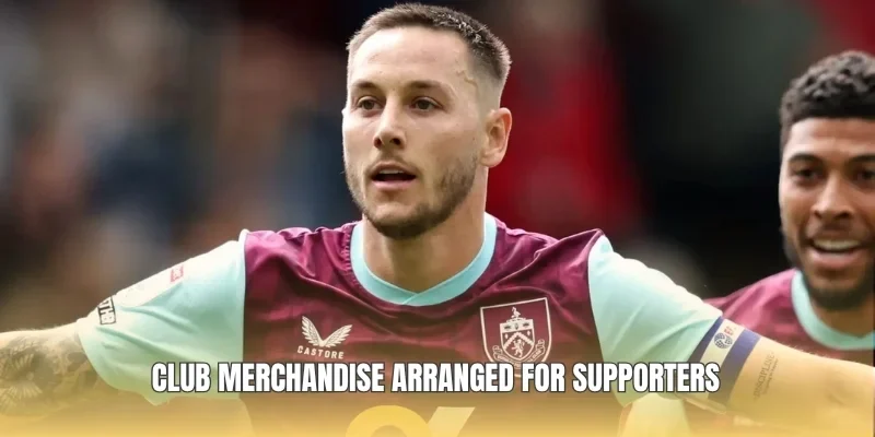 Club merchandise arranged for supporters