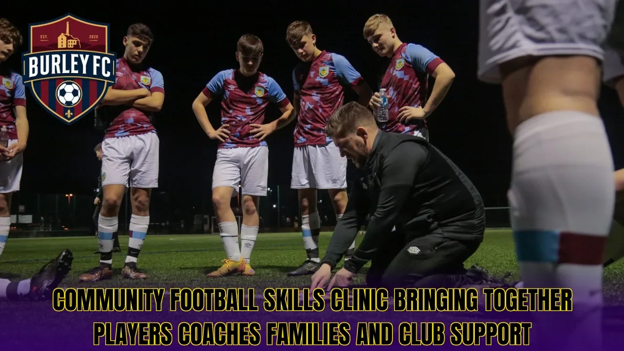 Community football skills clinic bringing together players coaches families and club support