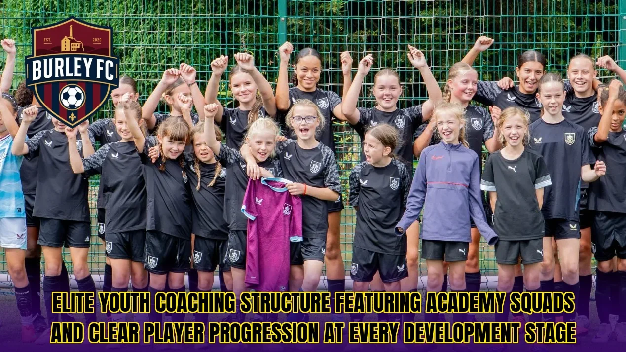 Elite youth coaching structure featuring academy squads and clear player progression at every development stage