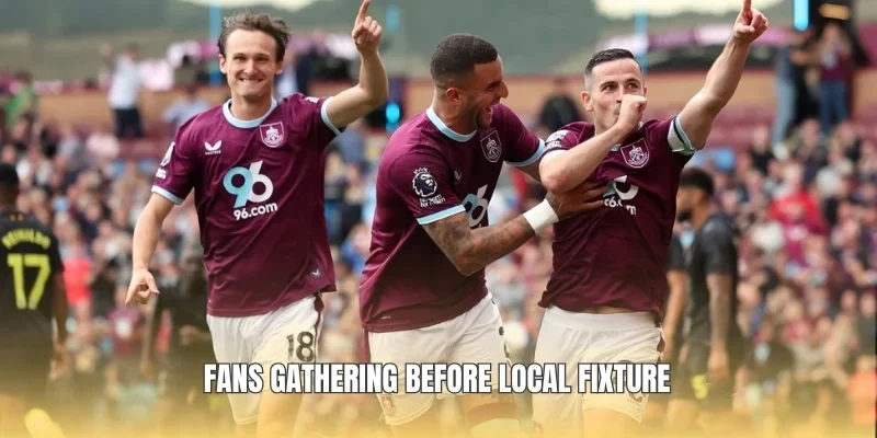 Fans gathering before local fixture