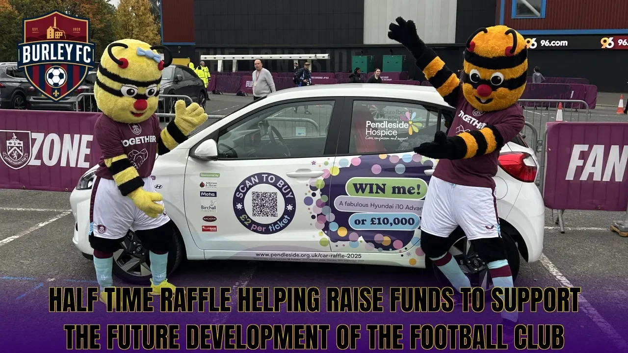 Half time raffle helping raise funds to support the future development of the football club