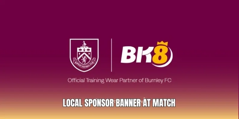 Local sponsor banner at match