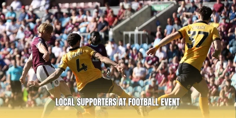 Local supporters at football event
