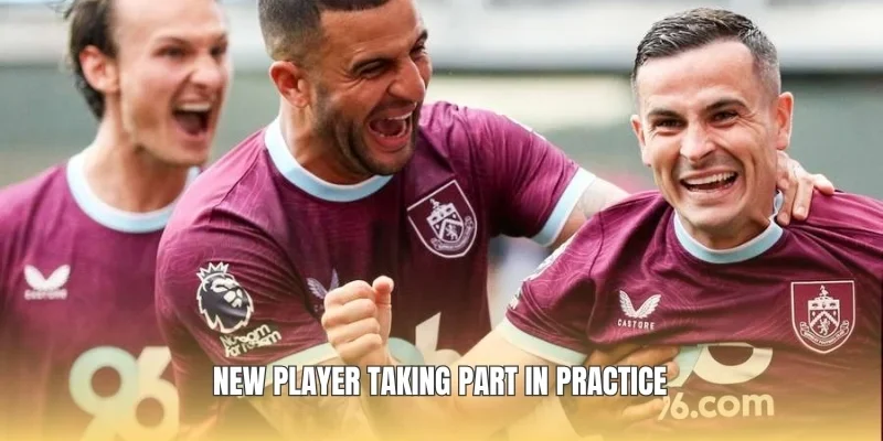 New player taking part in practice