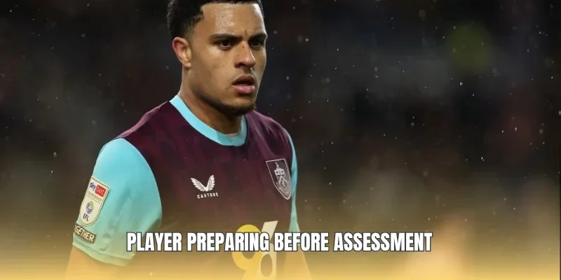 Player preparing before assessment