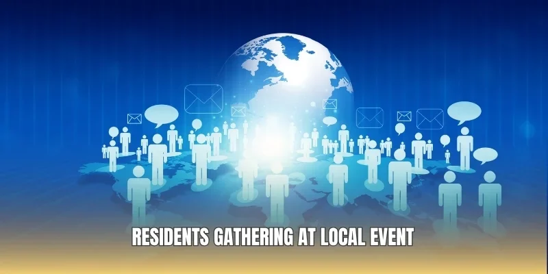 Residents gathering at local event