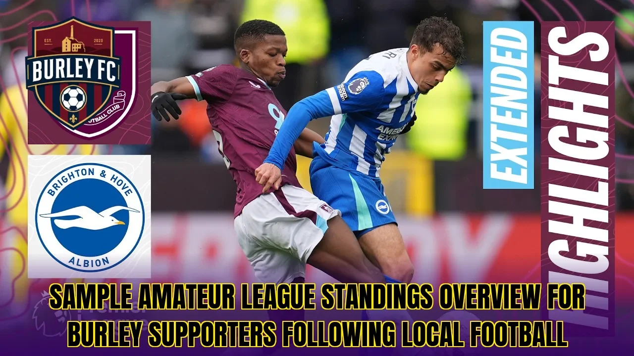Sample amateur league standings overview for Burley supporters following local football