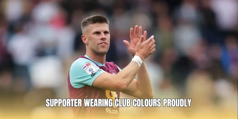 Supporter wearing club colours proudly