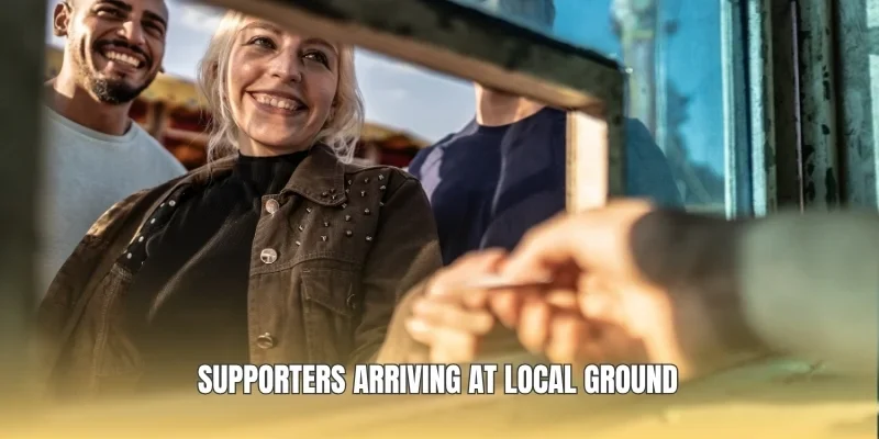 Supporters arriving at local ground
