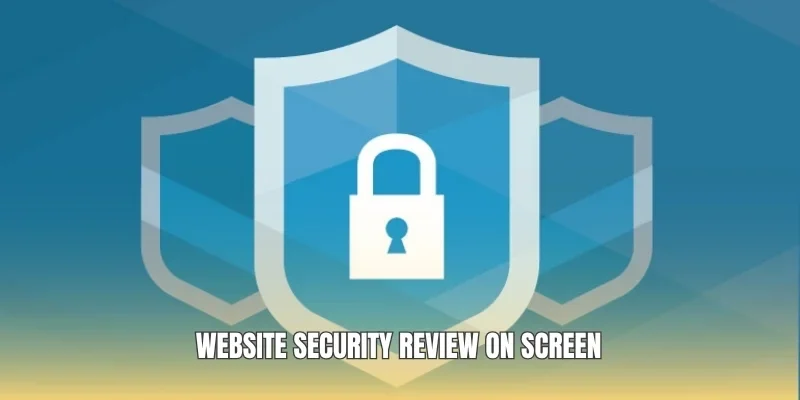 Website security review on screen