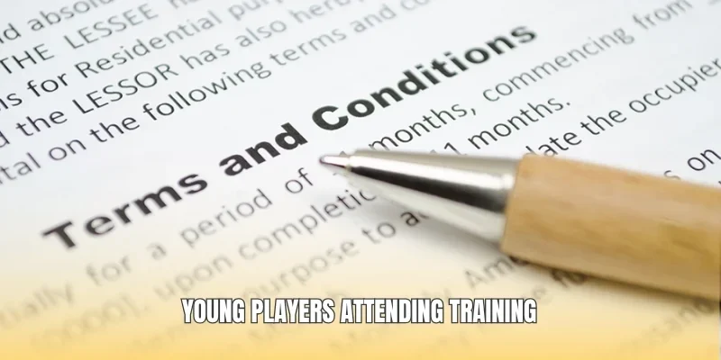 Young players attending training