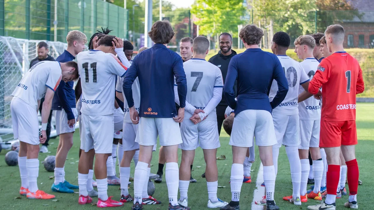 Young footballers attending academy trial dates for talent assessment